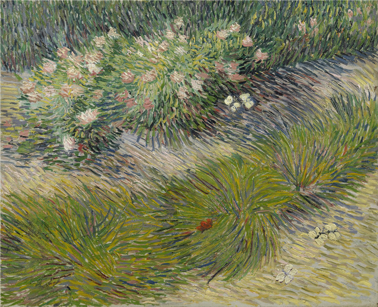 Grass And Butterflies Van Gogh Oil Painting